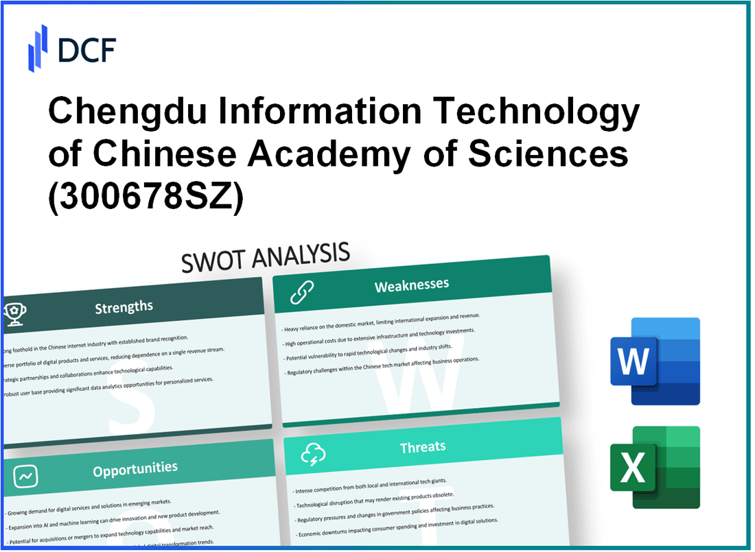 Chengdu Information Technology of Chinese Academy of Sciences Co.,Ltd (300678.SZ): SWOT Analysis