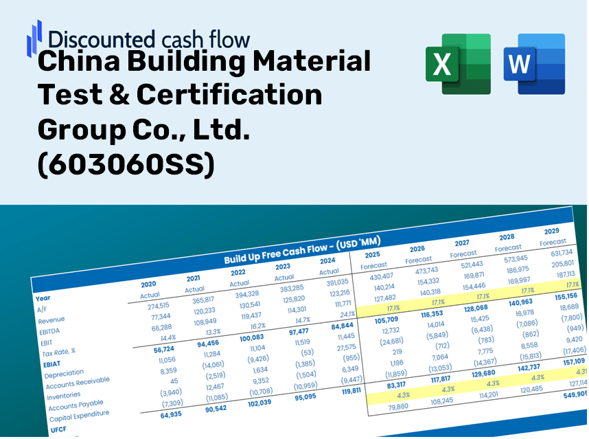 China Building Material Test & Certification Group Co., Ltd. (603060SS) DCF Valuation
