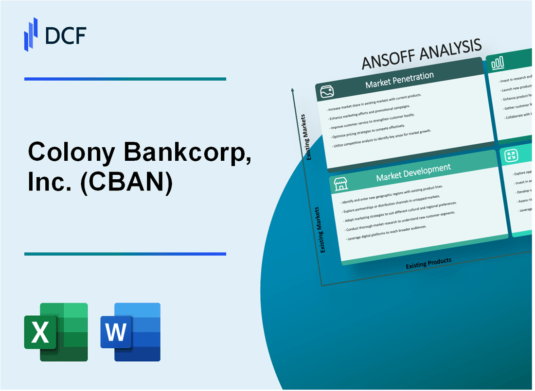 Colony Bankcorp, Inc. (CBAN) ANSOFF Matrix