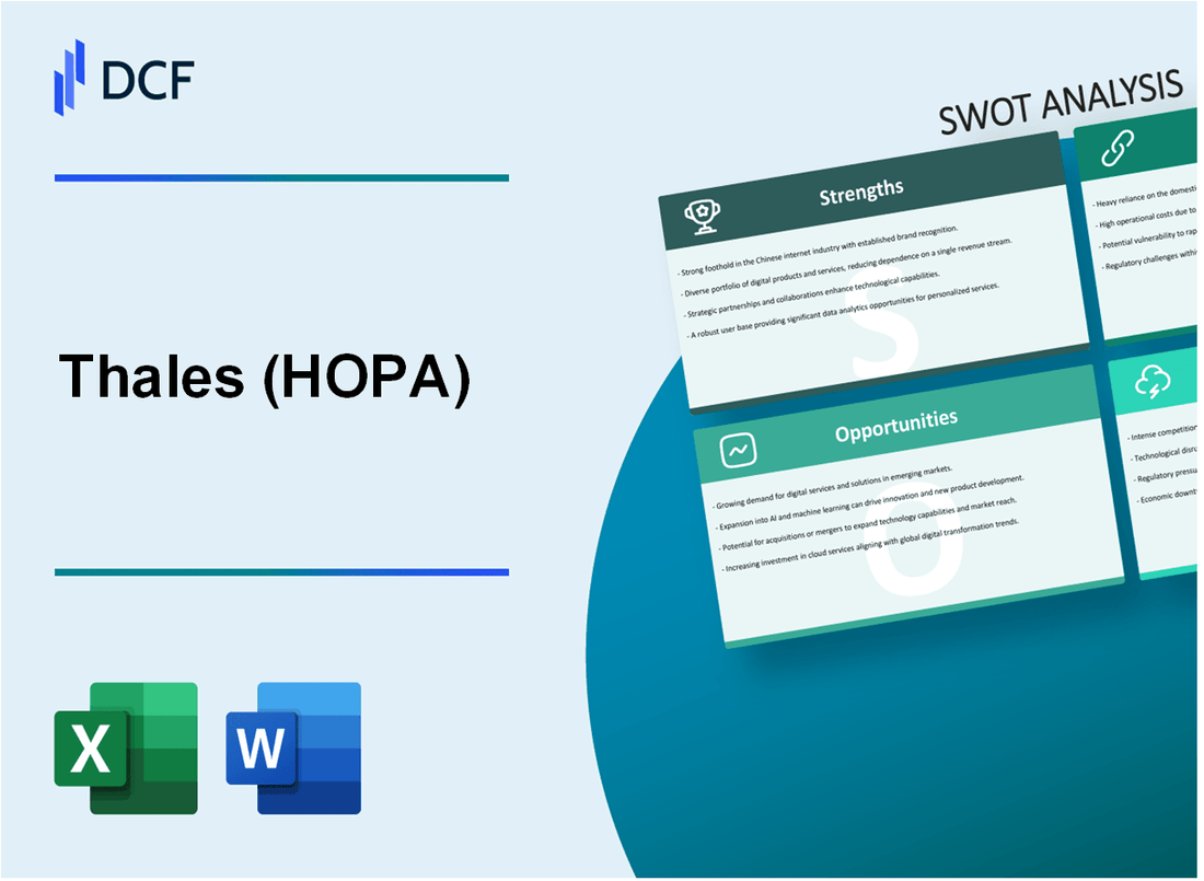 Thales S.A. (HO.PA): SWOT Analysis