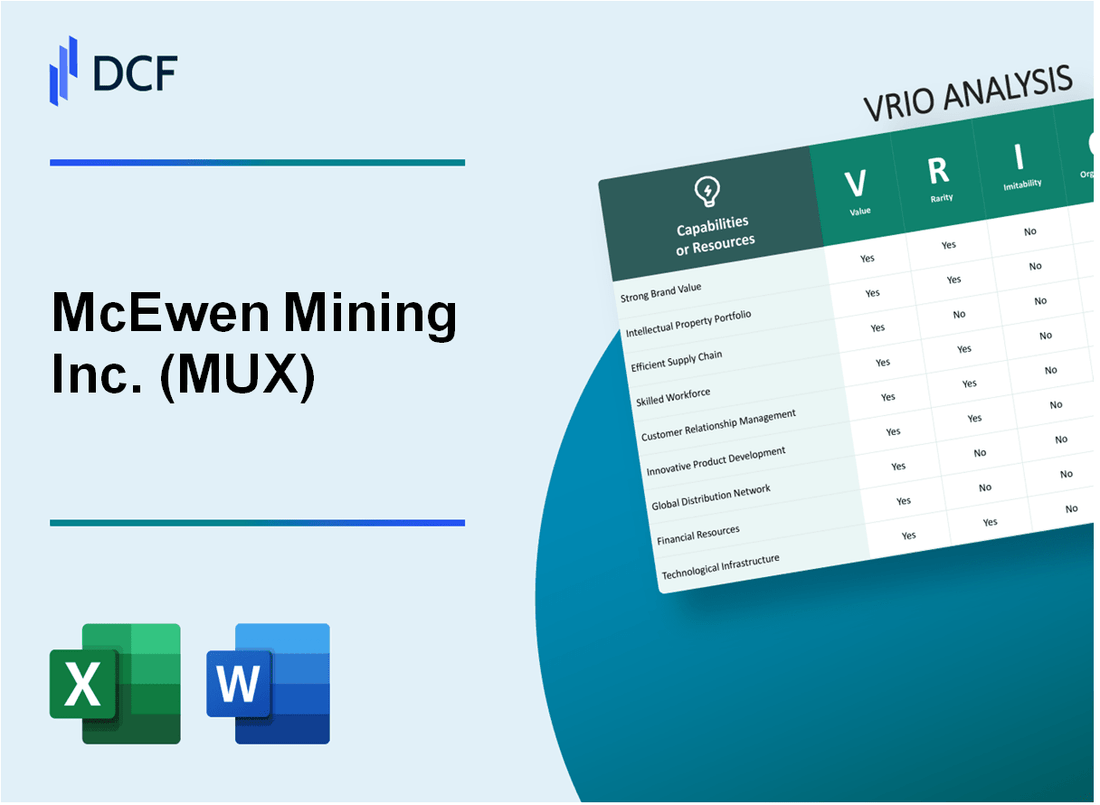 McEwen Mining Inc. (MUX) VRIO Analysis