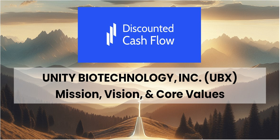 Mission Statement, Vision, & Core Values (2025) of Unity Biotechnology ...