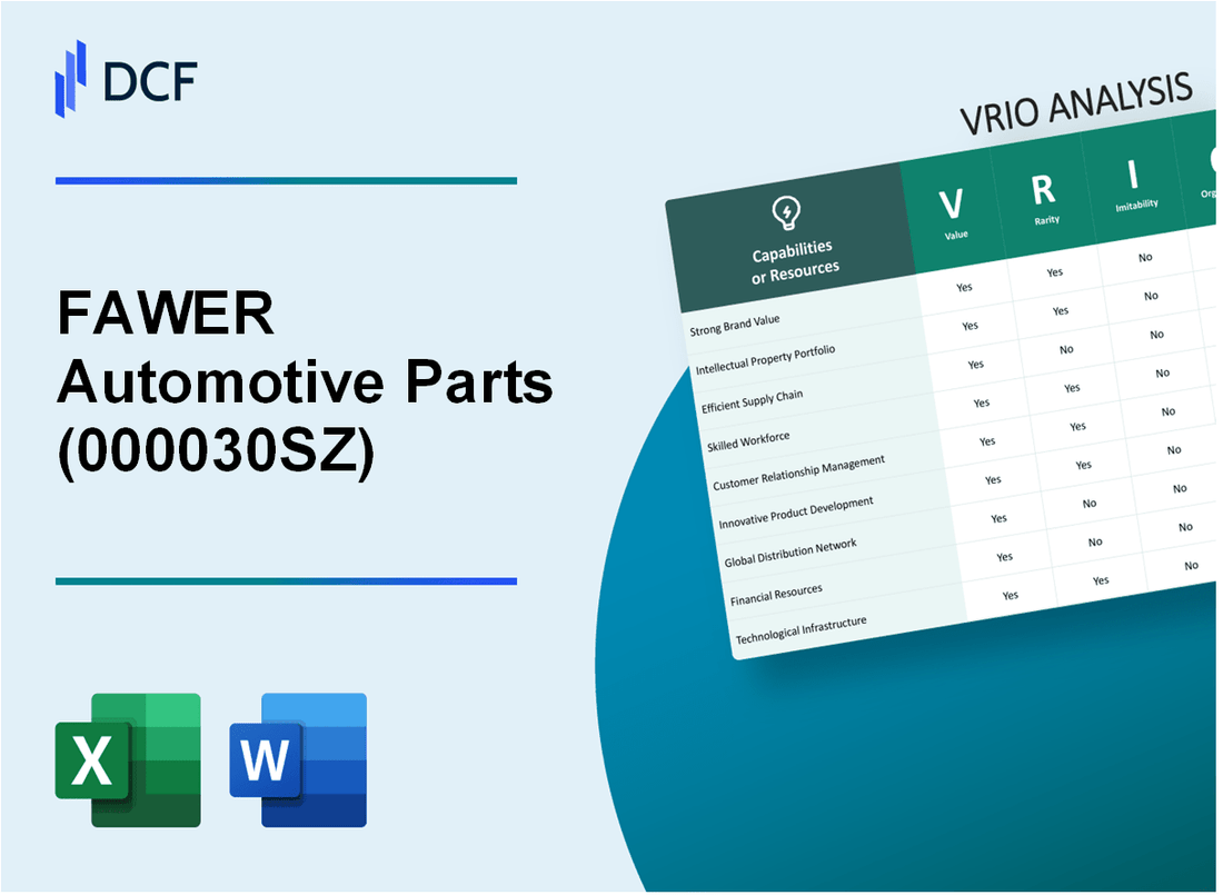 FAWER Automotive Parts Limited Company (000030.SZ): VRIO Analysis