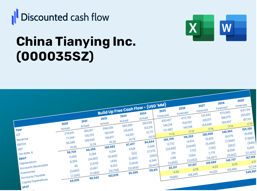 China Tianying Inc. (000035SZ) DCF Valuation