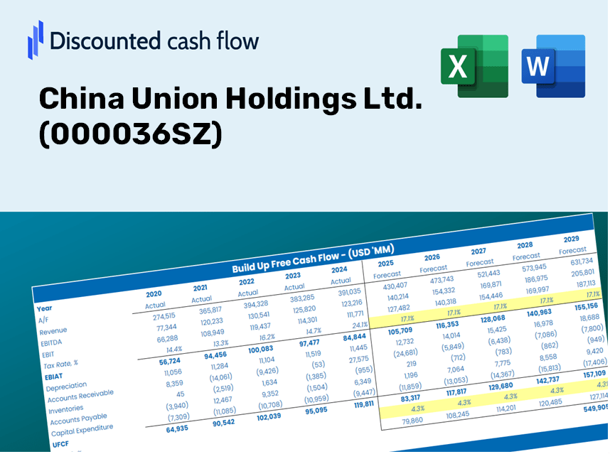 China Union Holdings Ltd. (000036SZ) DCF Valuation