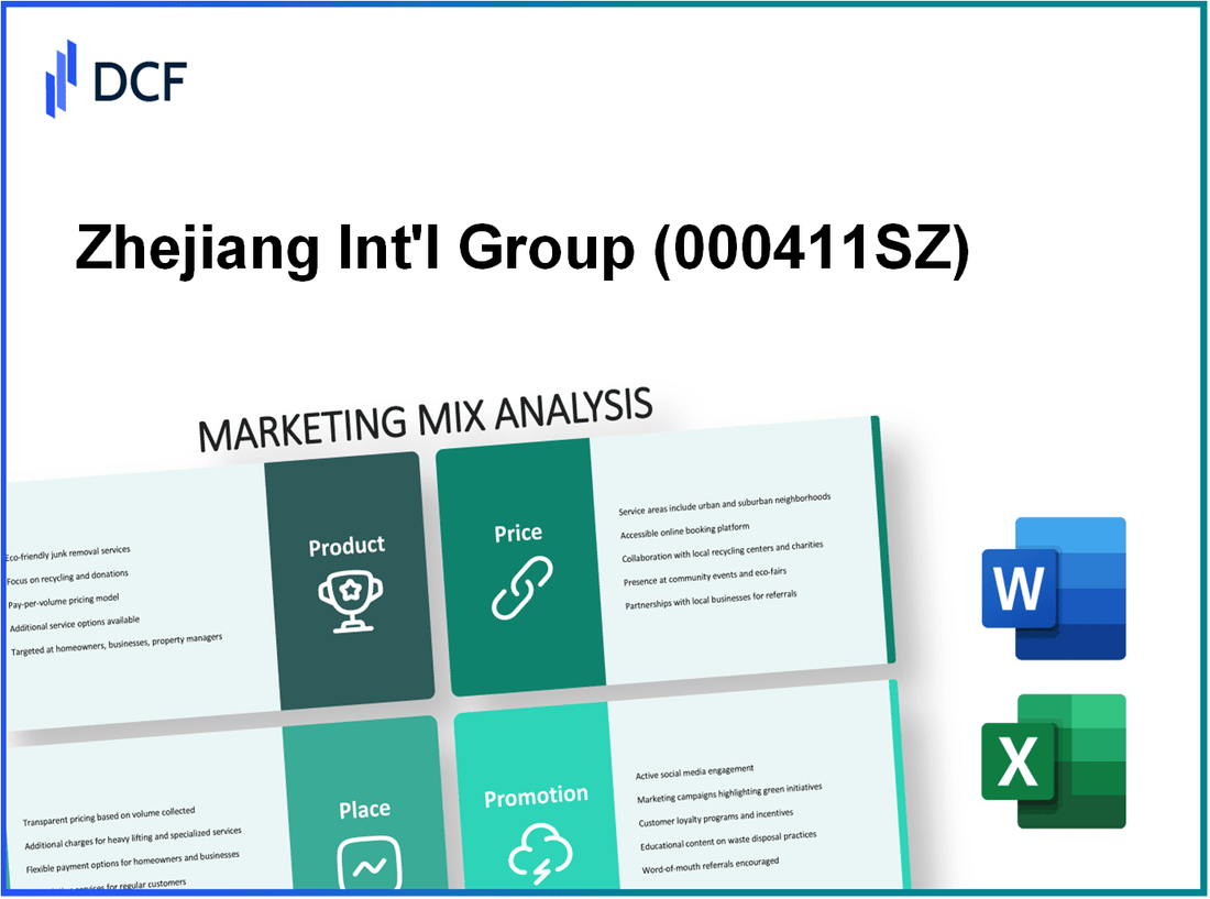 Zhejiang Int'l Group Co.,Ltd. (000411.SZ): Marketing Mix Analysis