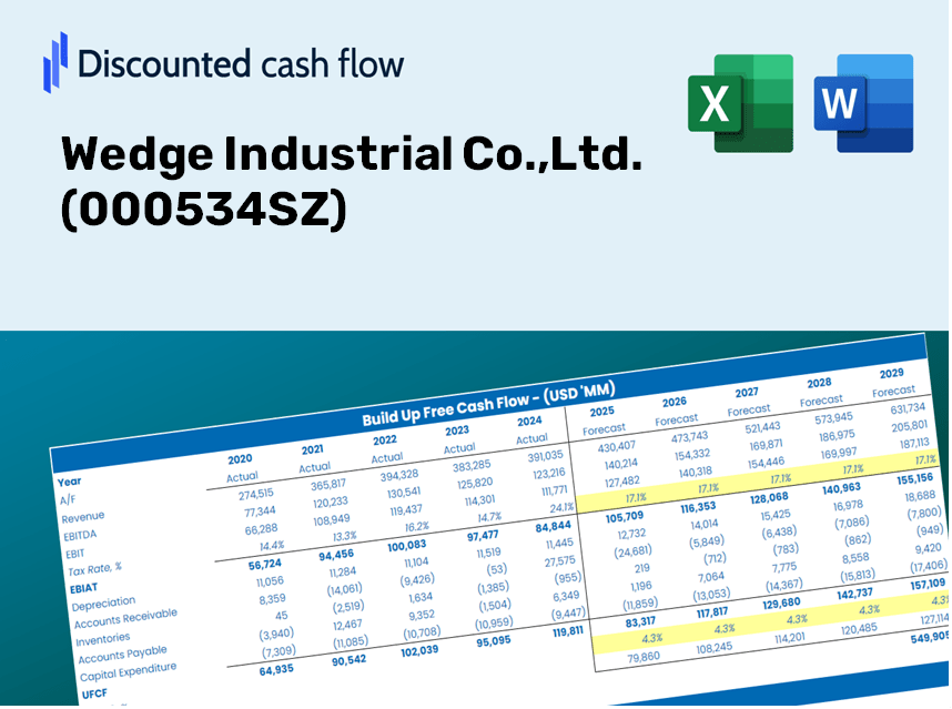 Wedge Industrial Co.,Ltd. (000534SZ) DCF Valuation