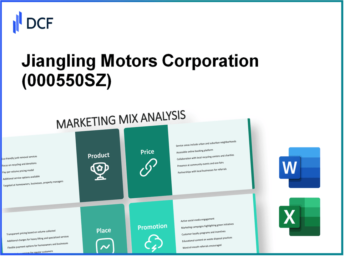 Jiangling Motors Corporation, Ltd. (000550.SZ): Marketing Mix Analysis