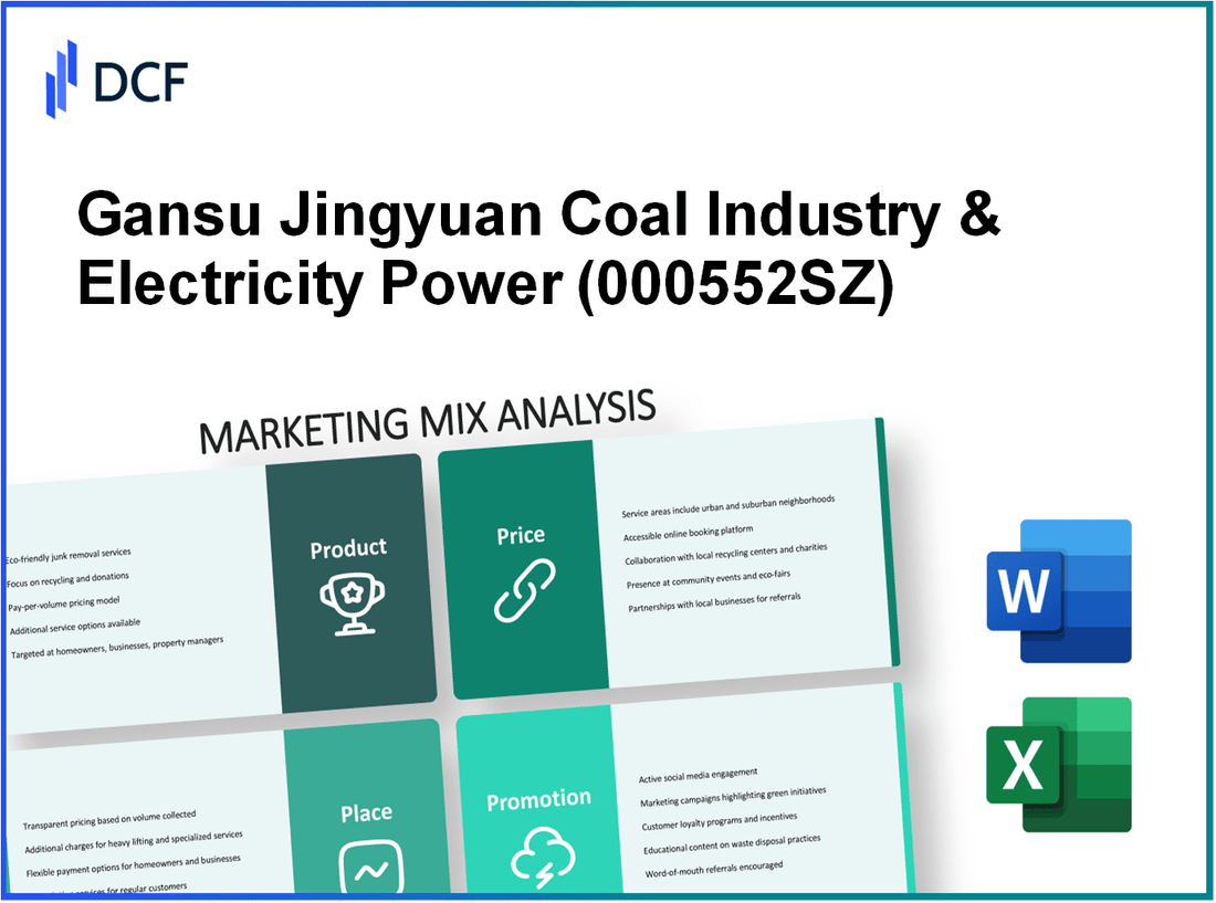 Gansu Jingyuan Coal Industry & Electricity Power Co., Ltd (000552.SZ): Marketing Mix Analysis