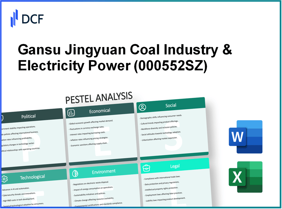 Gansu Jingyuan Coal Industry & Electricity Power Co., Ltd (000552.SZ): PESTEL Analysis