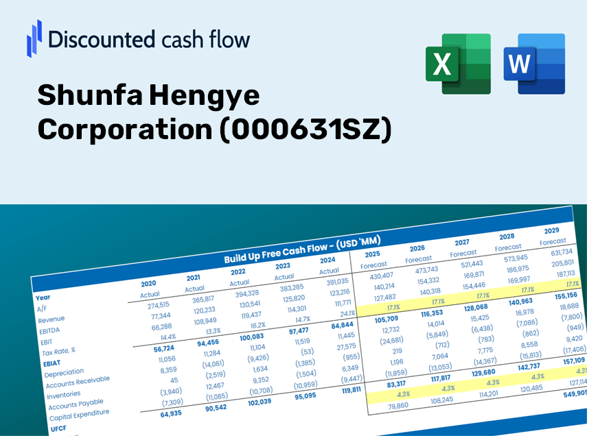 Shunfa Hengye Corporation (000631SZ) DCF Valuation