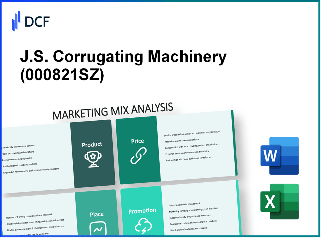 J.S. Corrugating Machinery Co., Ltd. (000821.SZ): Marketing Mix Analysis