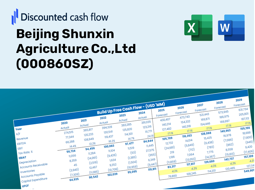 Beijing Shunxin Agriculture Co.,Ltd (000860SZ) DCF Valuation