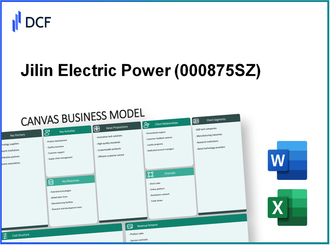 Jilin Electric Power Co.,Ltd. (000875.SZ): Canvas Business Model