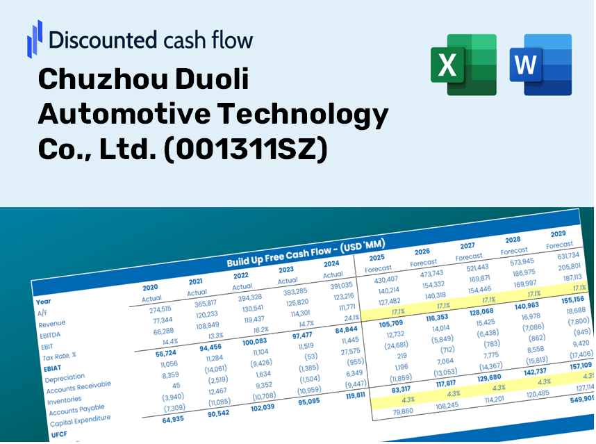 Chuzhou Duoli Automotive Technology Co., Ltd. (001311SZ) DCF Valuation