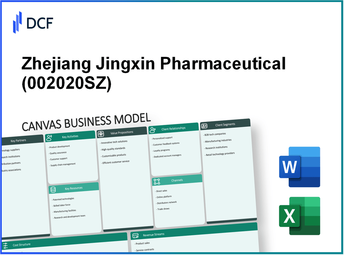 Zhejiang Jingxin Pharmaceutical Co., Ltd. (002020.SZ): Canvas Business Model