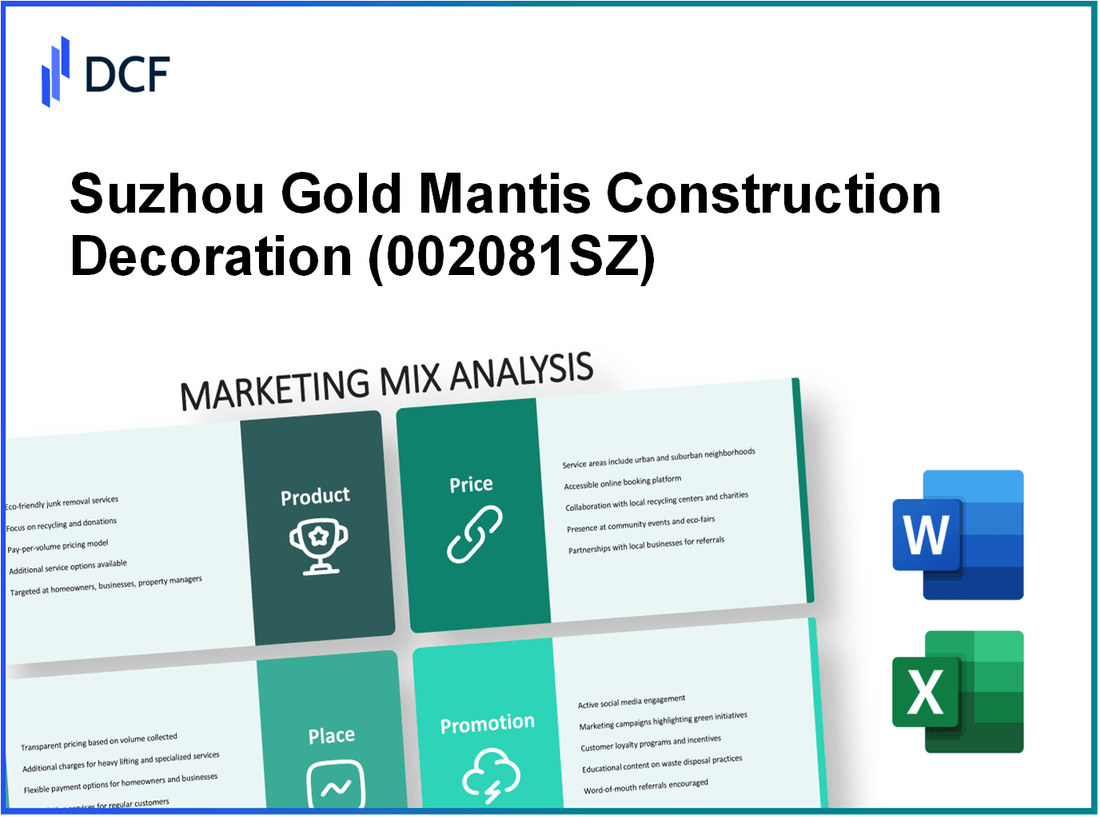 Suzhou Gold Mantis Construction Decoration Co., Ltd. (002081.SZ): Marketing Mix Analysis