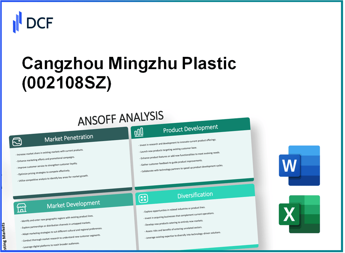 Cangzhou Mingzhu Plastic Co., Ltd. (002108.SZ): Ansoff Matrix