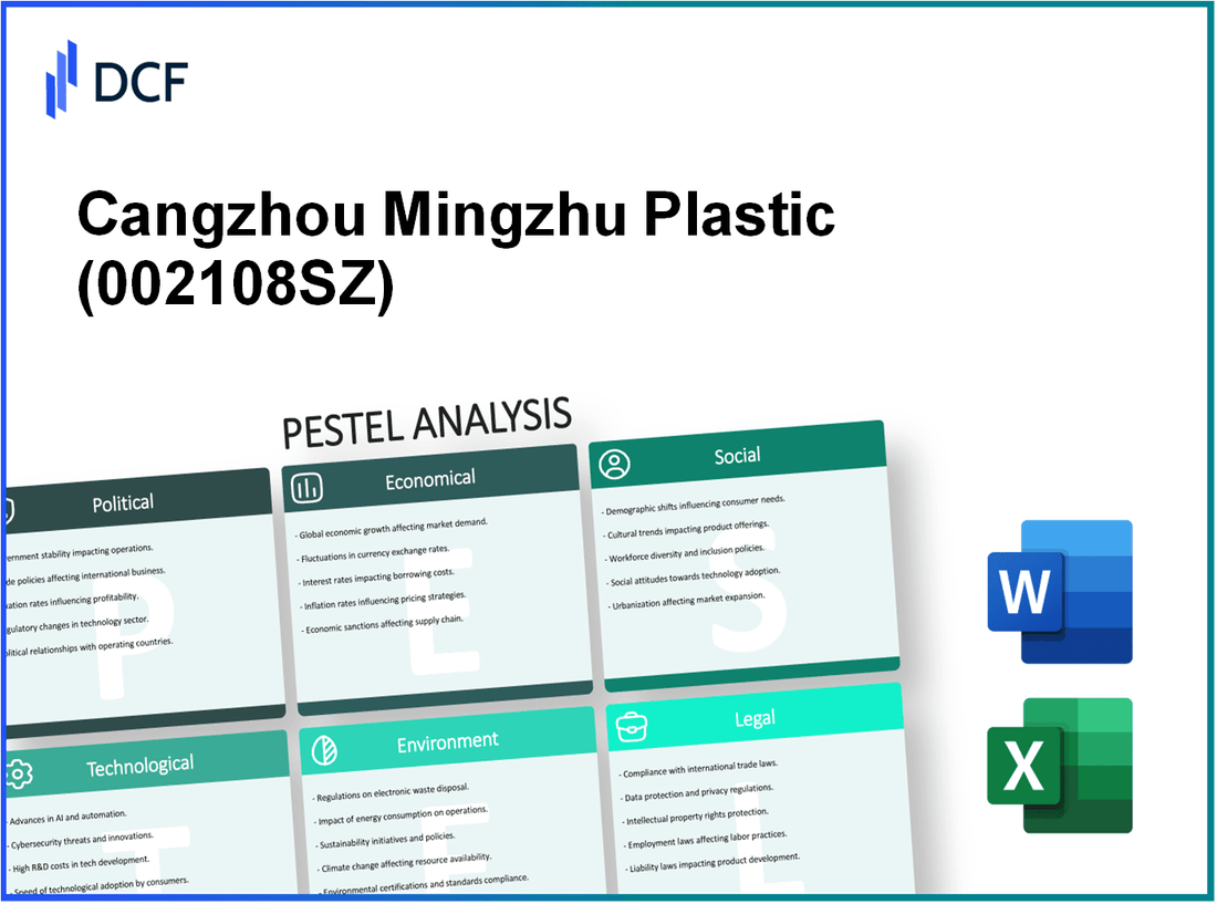 Cangzhou Mingzhu Plastic Co., Ltd. (002108.SZ): PESTEL Analysis