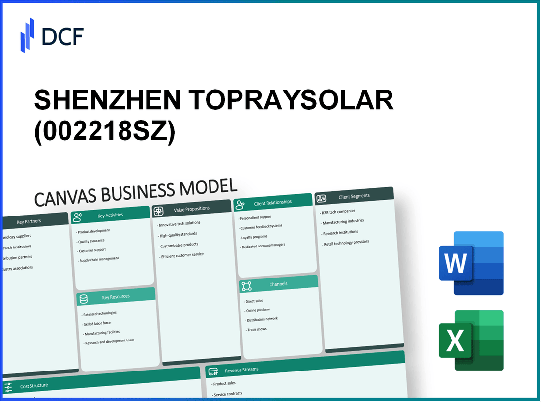 SHENZHEN TOPRAYSOLAR Co.,Ltd. (002218.SZ): Canvas Business Model