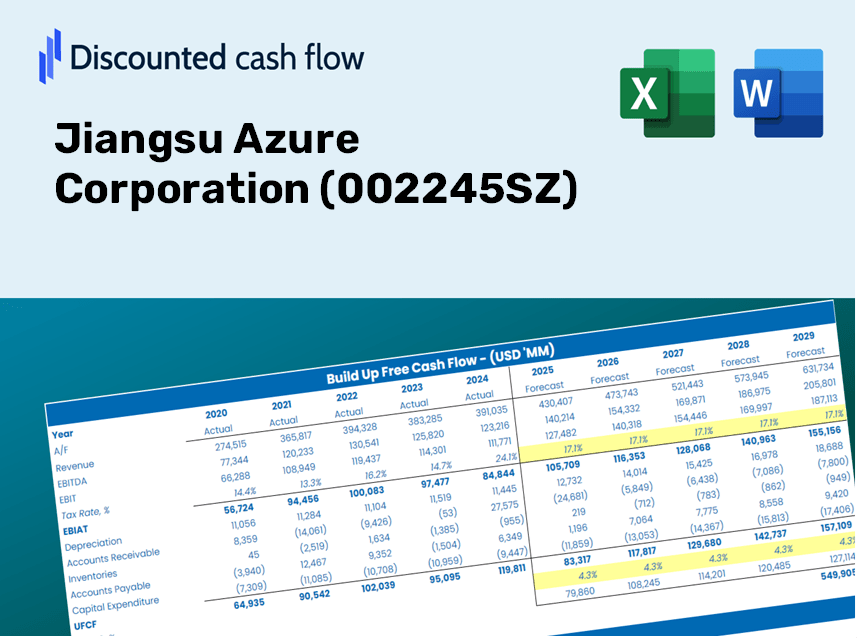 Jiangsu Azure Corporation (002245SZ) DCF Valuation