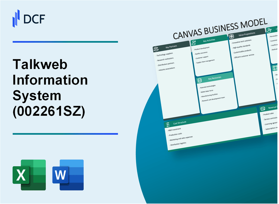 Talkweb Information System Co.,Ltd. (002261.SZ): Canvas Business Model