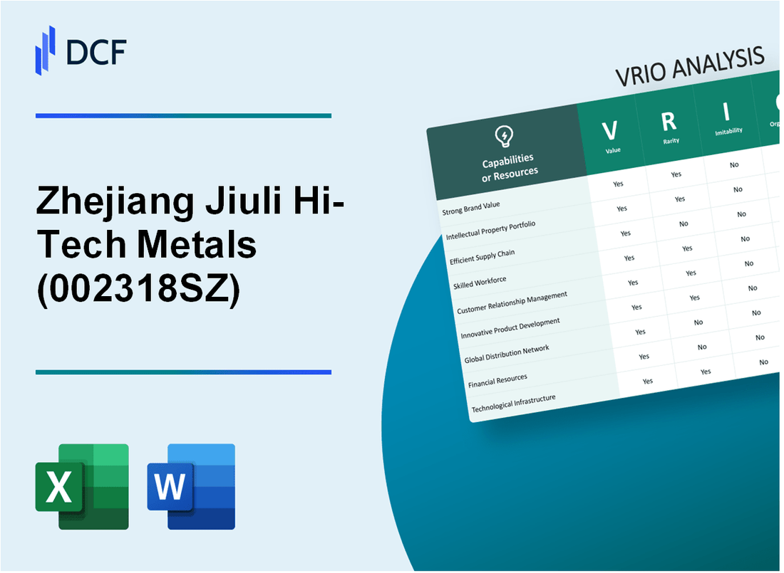 Zhejiang Jiuli Hi-Tech Metals Co., Ltd. (002318.SZ): VRIO Analysis