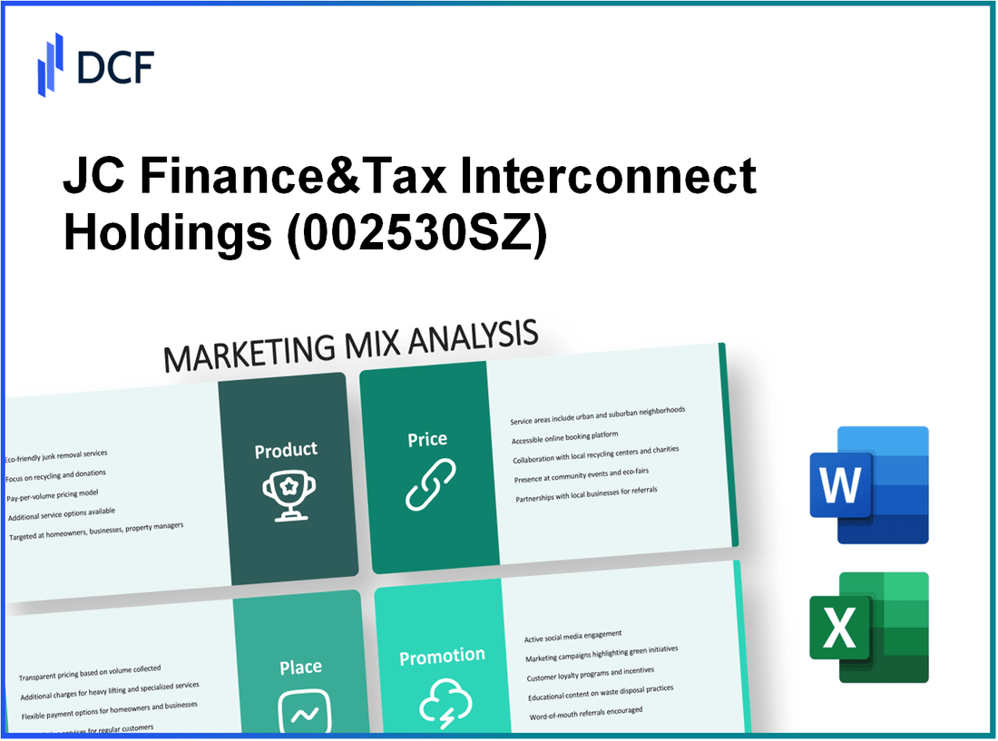 JC Finance&Tax Interconnect Holdings Ltd. (002530.SZ): Marketing Mix Analysis