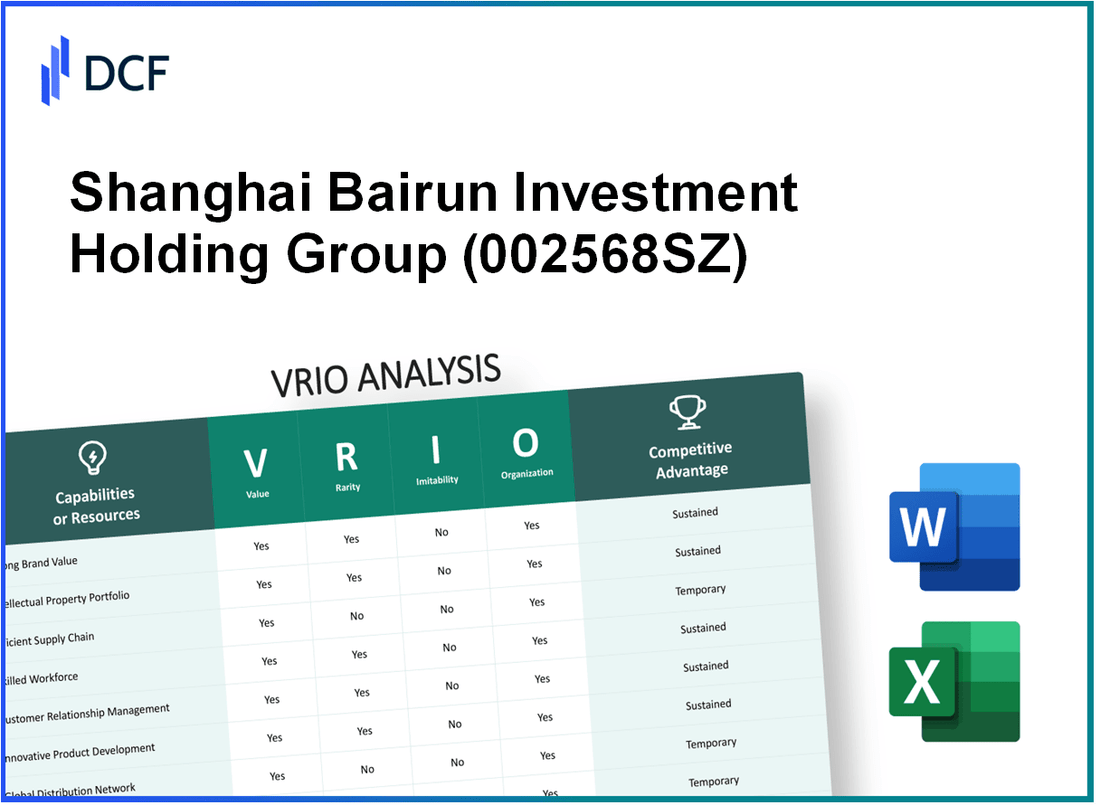 Shanghai Bairun Investment Holding Group Co., Ltd. (002568.SZ): VRIO Analysis