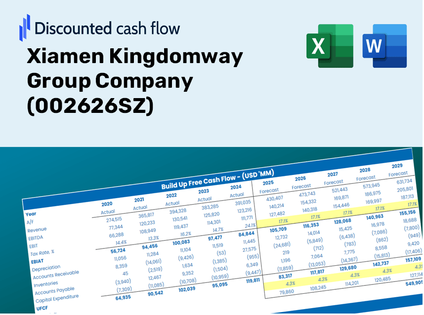 Xiamen Kingdomway Group Company (002626SZ) DCF Valuation