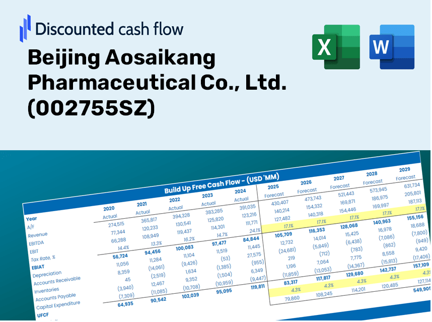 Beijing Aosaikang Pharmaceutical Co., Ltd. (002755SZ) DCF Valuation