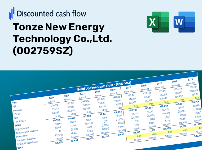 Tonze New Energy Technology Co.,Ltd. (002759SZ) DCF Valuation