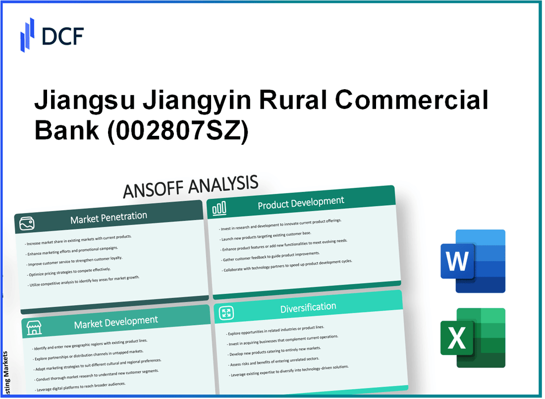 Jiangsu Jiangyin Rural Commercial Bank Co.,LTD. (002807.SZ): Ansoff Matrix