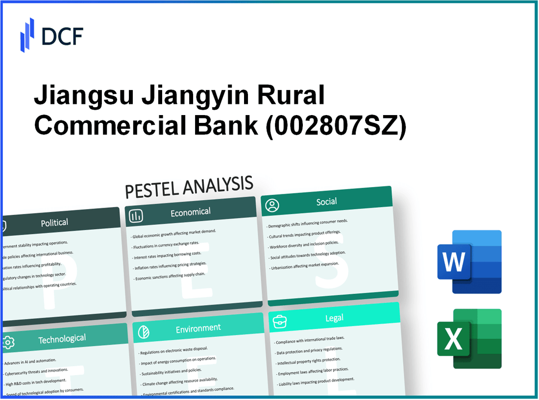 Jiangsu Jiangyin Rural Commercial Bank Co.,LTD. (002807.SZ): PESTEL Analysis