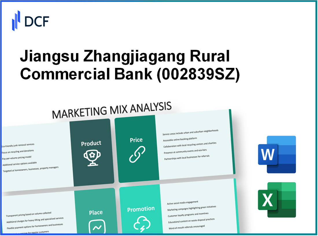 Jiangsu Zhangjiagang Rural Commercial Bank Co., Ltd (002839.SZ): Marketing Mix Analysis