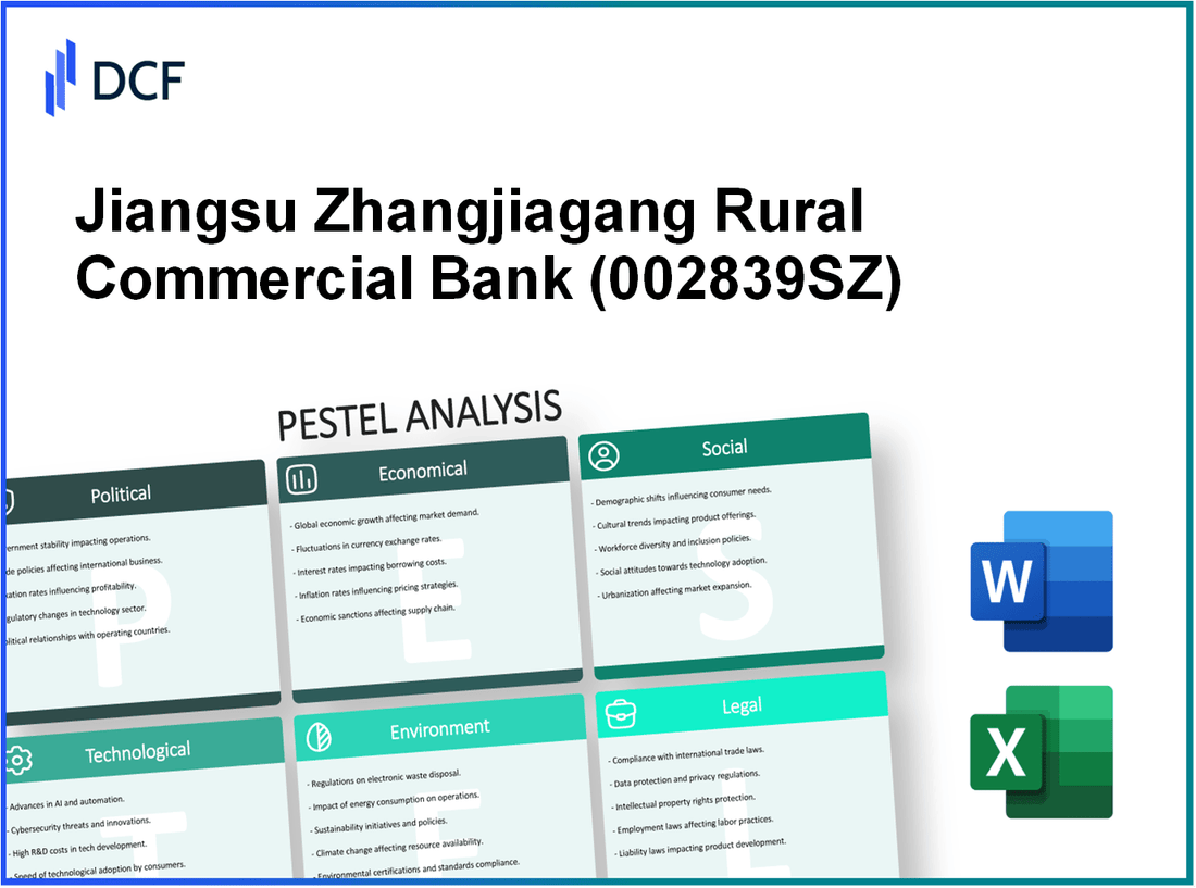 Jiangsu Zhangjiagang Rural Commercial Bank Co., Ltd (002839.SZ): PESTEL Analysis