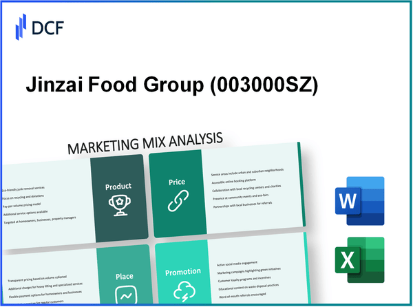 Jinzai Food Group Co.,Ltd. (003000.SZ): Marketing Mix Analysis