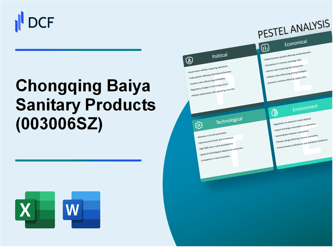 Chongqing Baiya Sanitary Products Co., Ltd. (003006.SZ): PESTEL Analysis