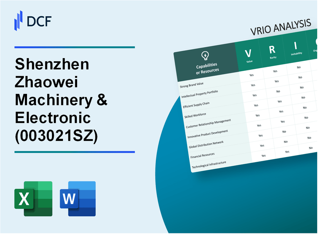 Shenzhen Zhaowei Machinery & Electronic Co., Ltd. (003021.SZ): VRIO Analysis