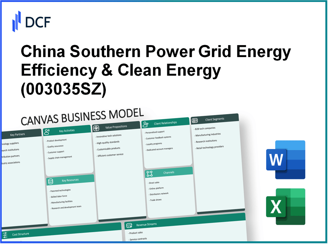 China Southern Power Grid Energy Efficiency & Clean Energy Co.,Ltd. (003035.SZ): Canvas Business Model