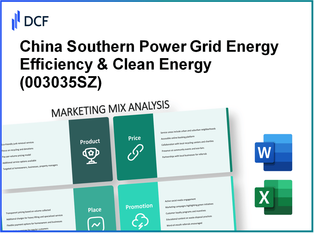 China Southern Power Grid Energy Efficiency & Clean Energy Co.,Ltd. (003035.SZ): Marketing Mix Analysis