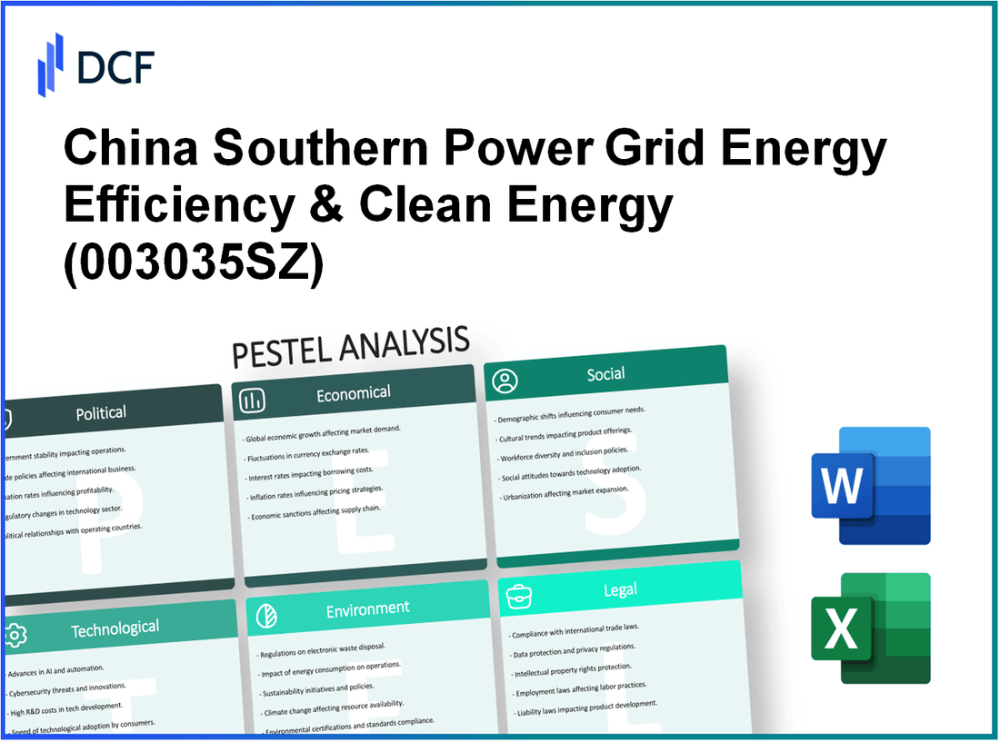 China Southern Power Grid Energy Efficiency & Clean Energy Co.,Ltd. (003035.SZ): PESTEL Analysis