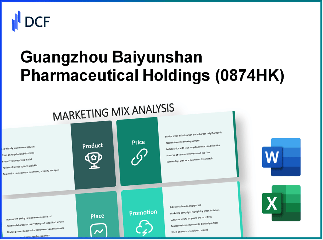 Guangzhou Baiyunshan Pharmaceutical Holdings Company Limited (0874.HK): Marketing Mix Analysis