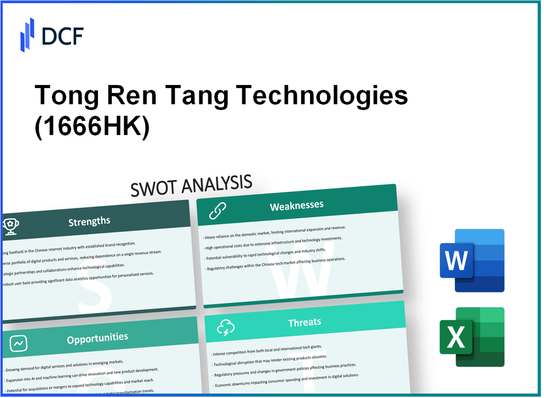 Tong Ren Tang Technologies Co. Ltd. (1666.HK): SWOT Analysis