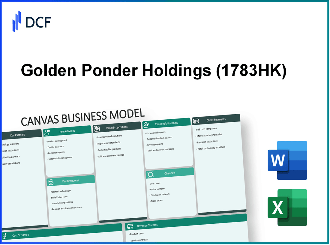 Golden Ponder Holdings Limited (1783.HK): Canvas Business Model