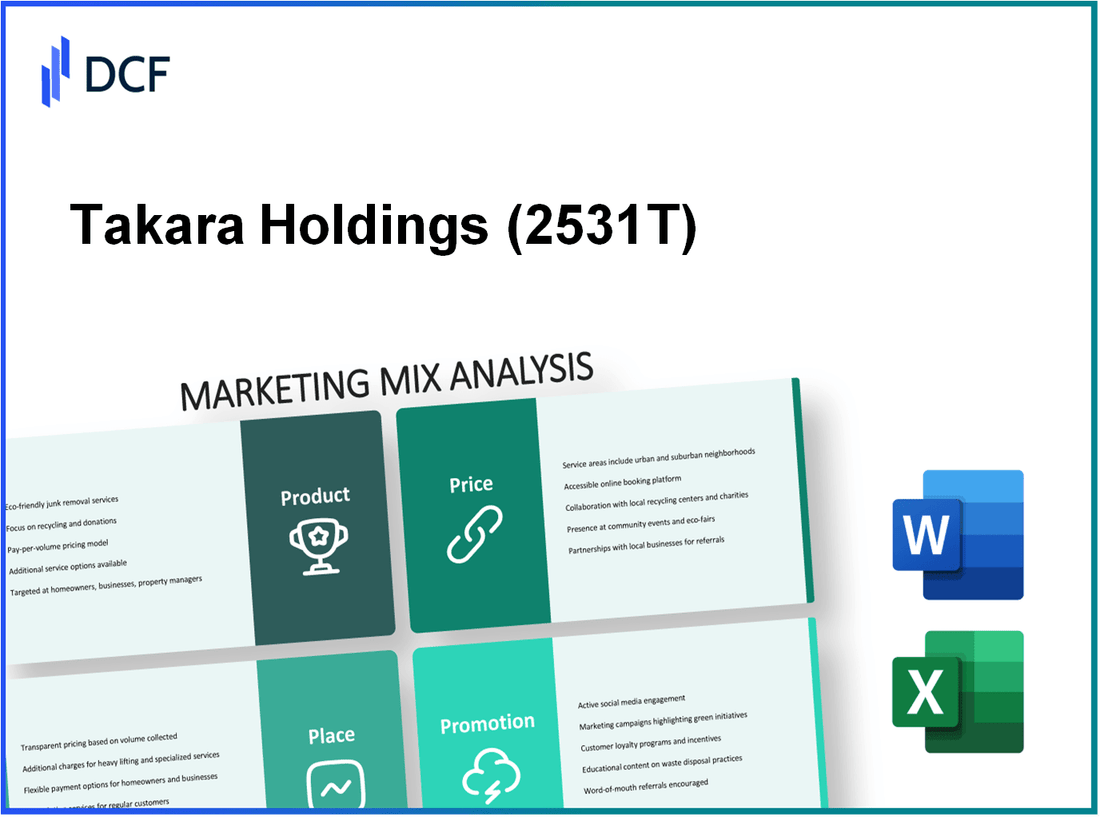 Takara Holdings Inc. (2531.T): Marketing Mix Analysis