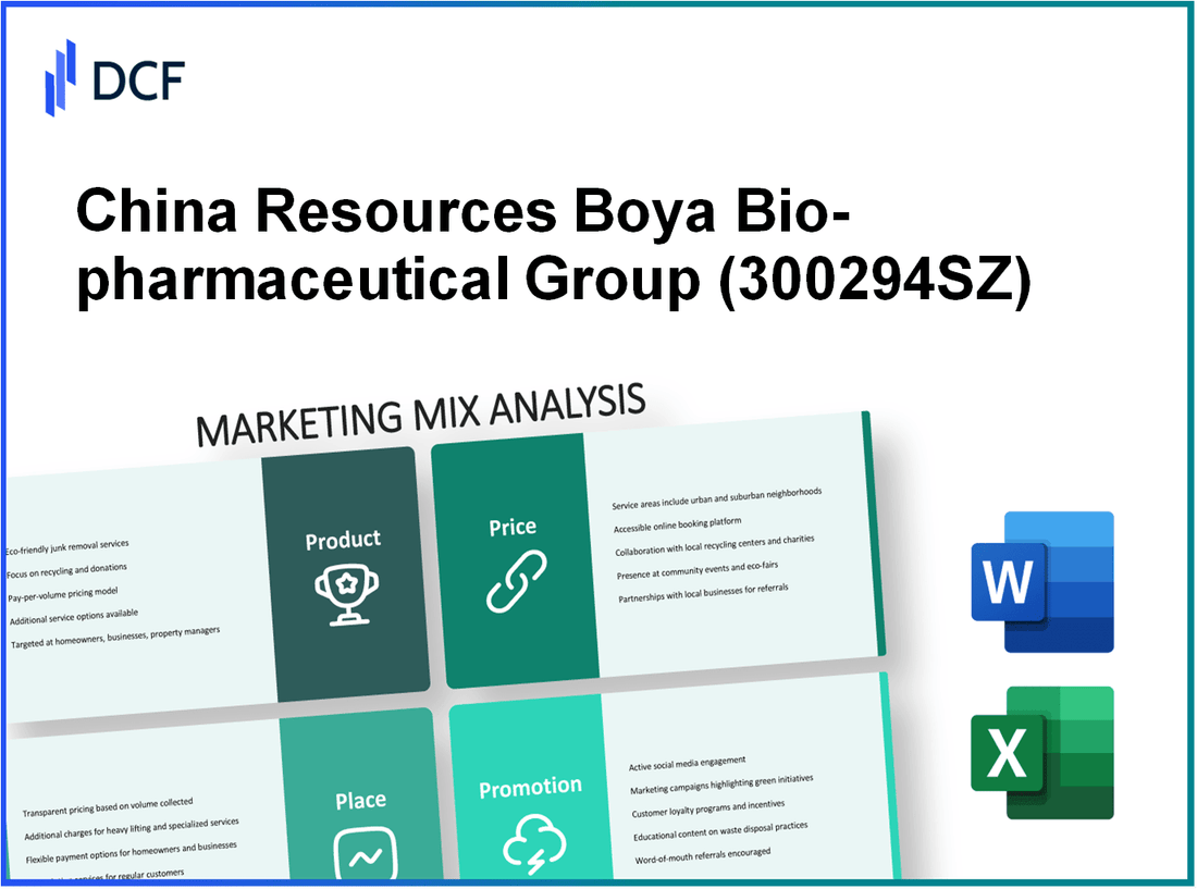 China Resources Boya Bio-pharmaceutical Group Co., Ltd. (300294.SZ): Marketing Mix Analysis