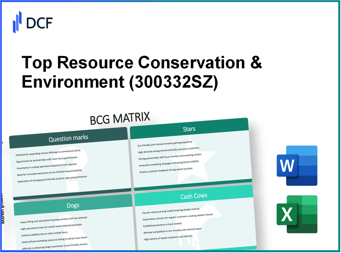 Top Resource Conservation & Environment Corp. (300332.SZ): BCG Matrix