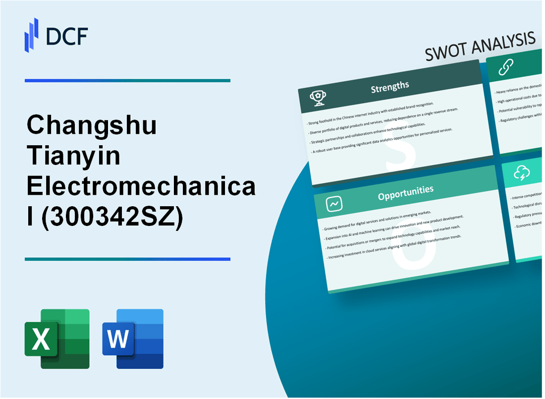 Changshu Tianyin Electromechanical Co.,Ltd (300342.SZ): SWOT Analysis