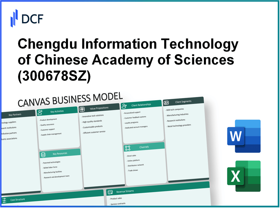 Chengdu Information Technology of Chinese Academy of Sciences Co.,Ltd (300678.SZ): Canvas Business Model